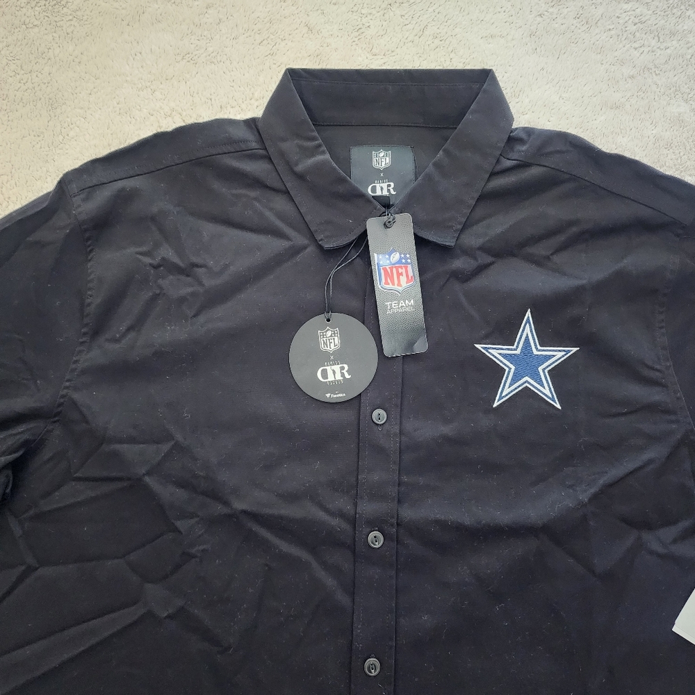 Dallas Cowboys x Darius Rucker Twill L/S Button-Up Shirt, Men XL, NWT - Black - Picture 6 of 11
